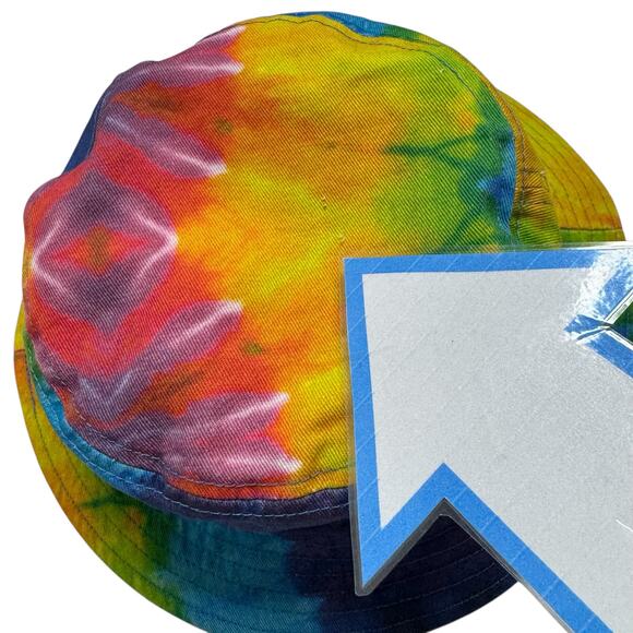 Love Is Love Tie Dye Canvas Bucket Hat Adult One Size Cotton Rainbow Colorful - Picture 8 of 8